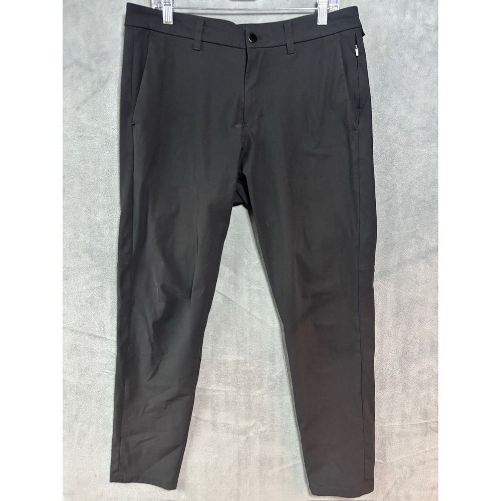 Lululemon ABC Pant Slim Mens Size 34 Black Business Commission Warpstreme READ